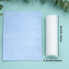 A white clay texture roller is shown next to a light blue square pad on a teal background.