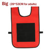 Red sticky dodgeball vest for adults measuring 39x53cm