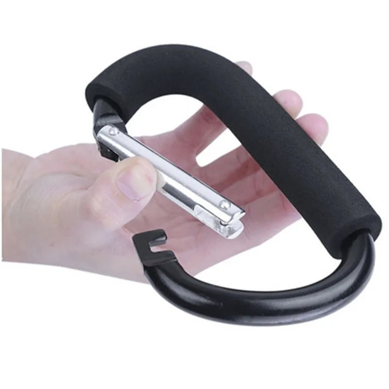 Heavy-Duty Aluminum Carabiner Stroller Hooks for Bags and Purses