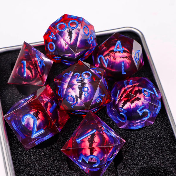 Resin Polyhedral Dice Set for Tabletop Gaming