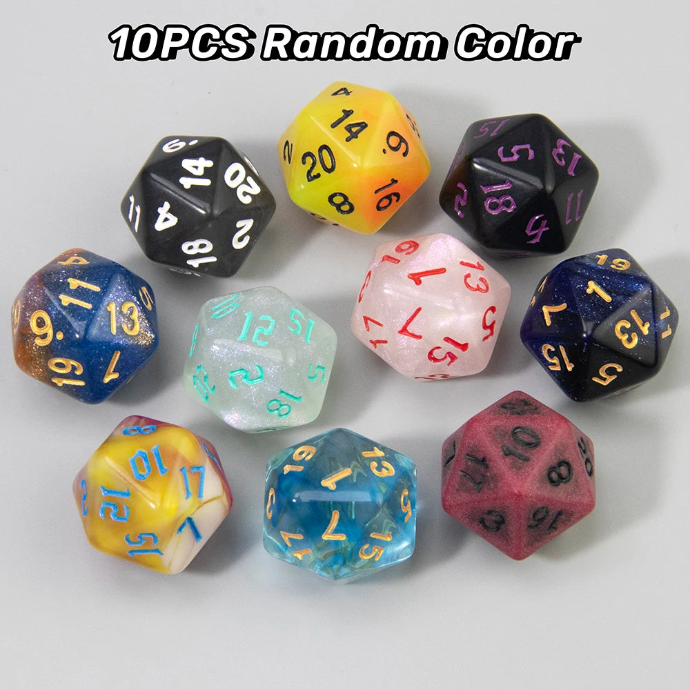 Polyhedral Resin Dice Set (10-Piece) for D&D and RPG