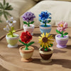 Building Block Flower Pot Set – Roses, Sunflowers & Carnations