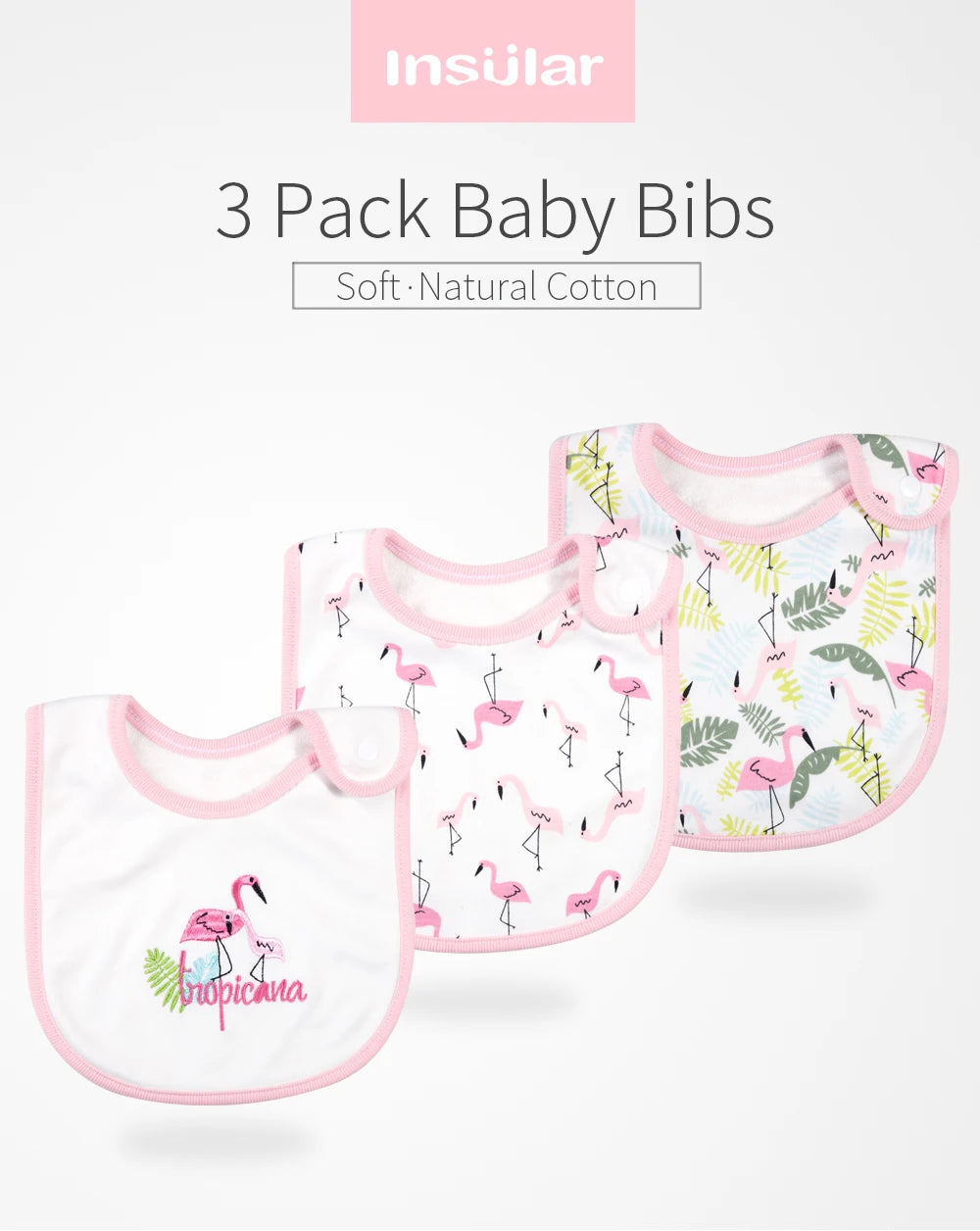 Cotton Bandana Bibs for Babies (3-Pack)