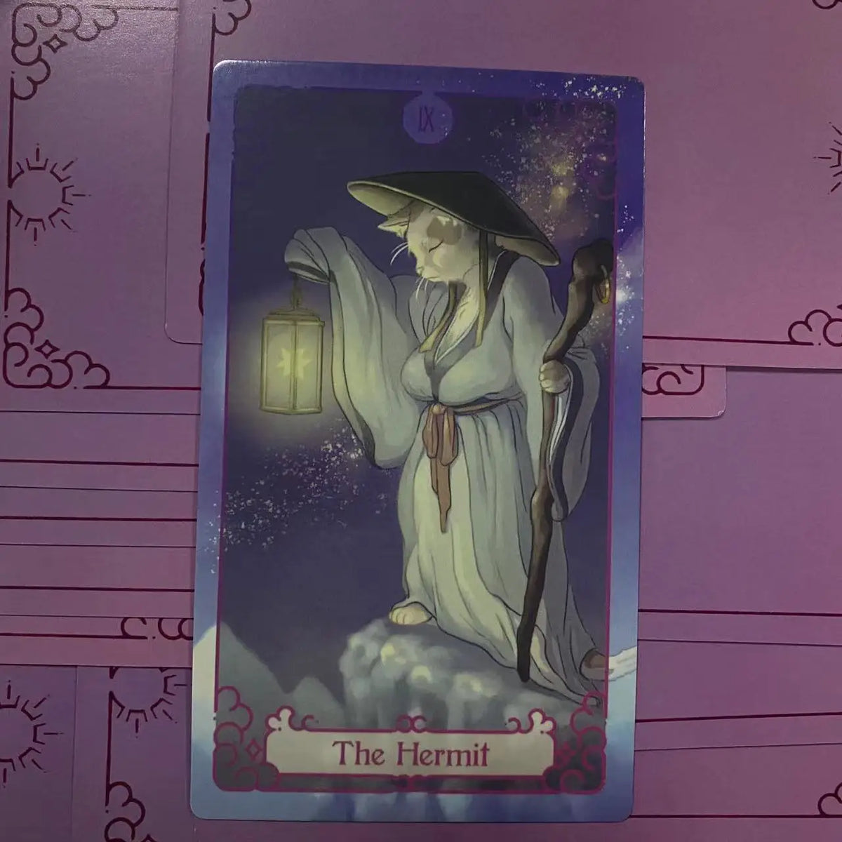 Purple Cat Tarot Card Deck with Guidebook
