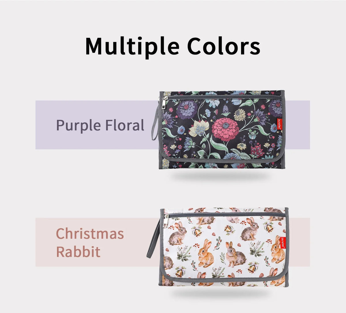 Foldable Waterproof Baby Changing Pad with Storage