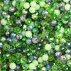 Multicolor round crystal glass beads used for jewelry making and spacers