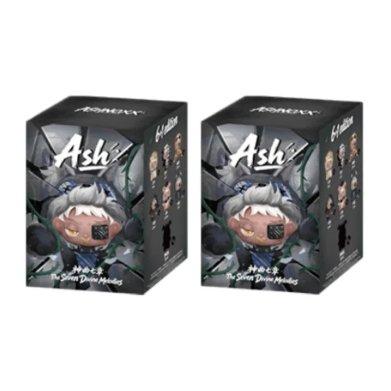 A pair of Ash vinyl figures in packaging with bag charm keychains.