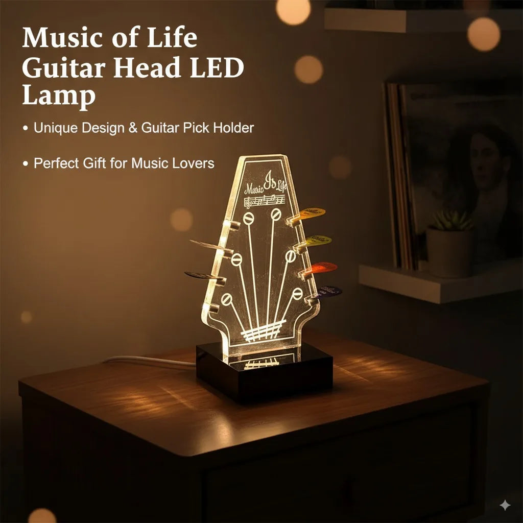 Illuminated Acrylic Guitar Pick Display Stand
