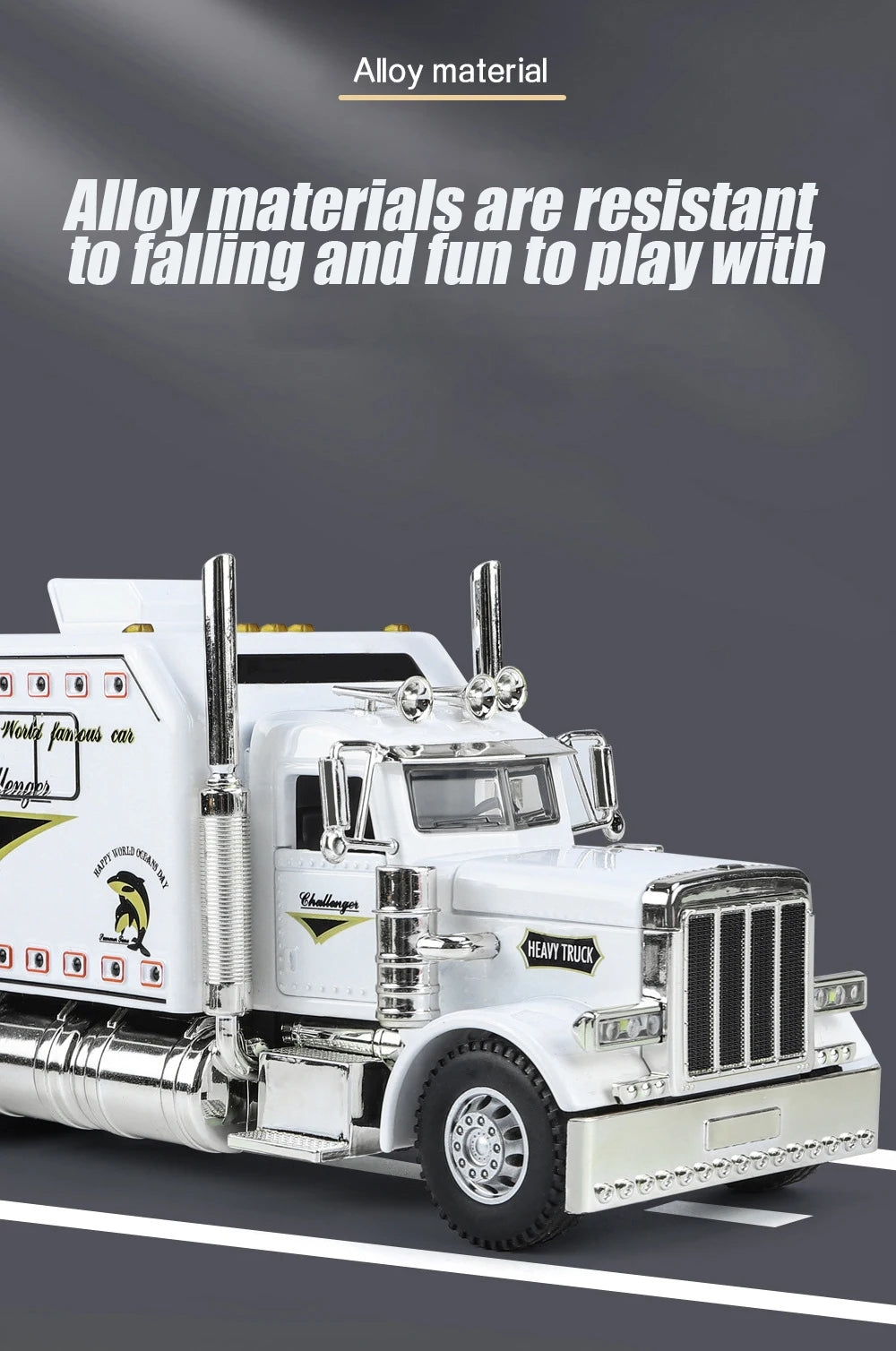 Realistic Die-Cast Peterbilt 389 Truck with Sound & Light