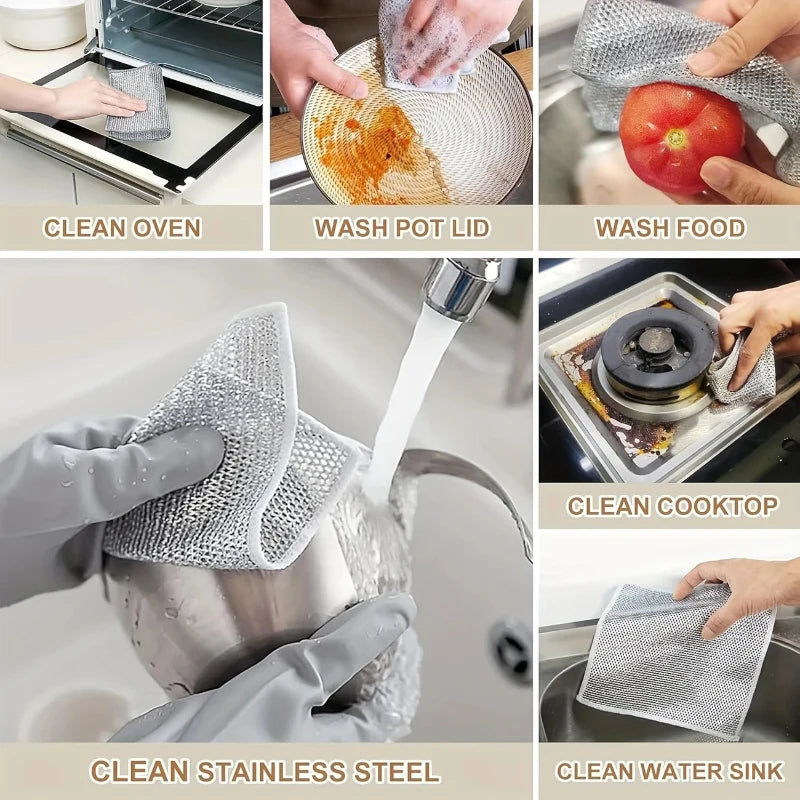 Non-Scratch Reusable Cleaning Pads for Pots, Pans & Surfaces