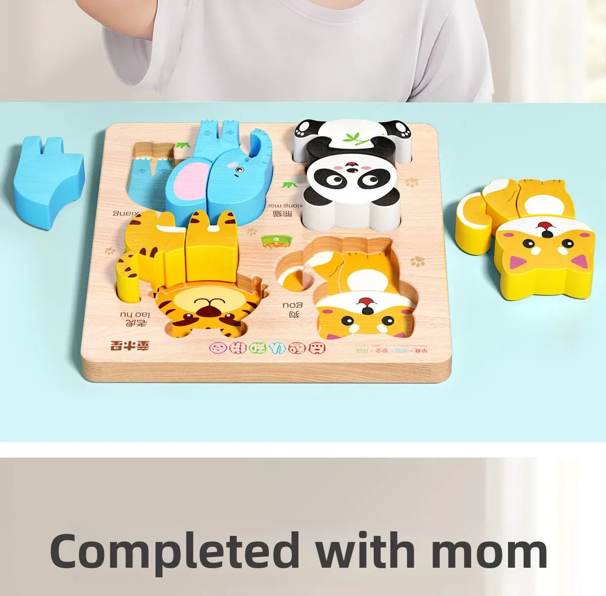 Montessori 3D Wooden Animal & Traffic Puzzle for Kids