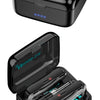 A black JAM.JUM WS-MINI2 wireless guitar system with a transmitter and receiver inside the open case.