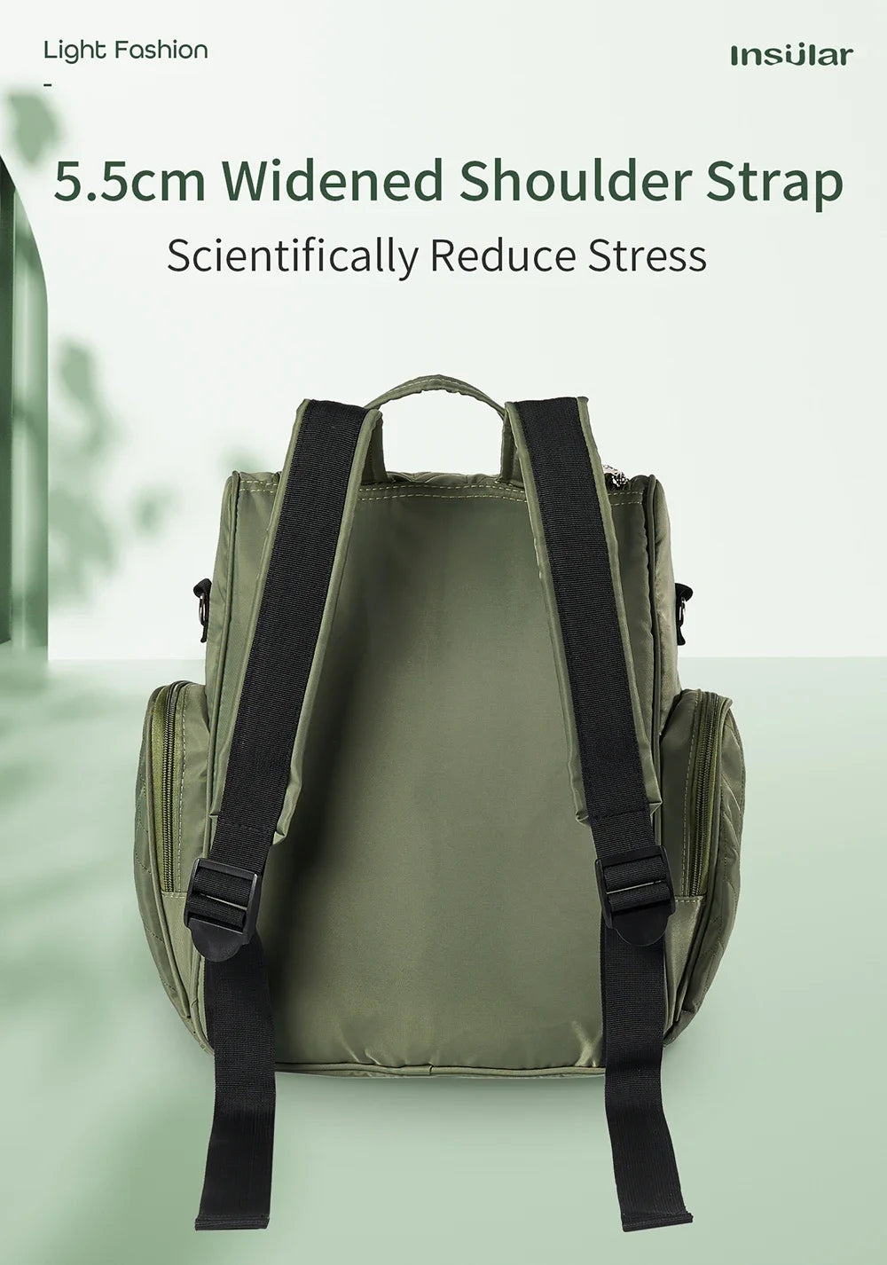 Large-Capacity Waterproof Diaper Backpack for Parents on the Go