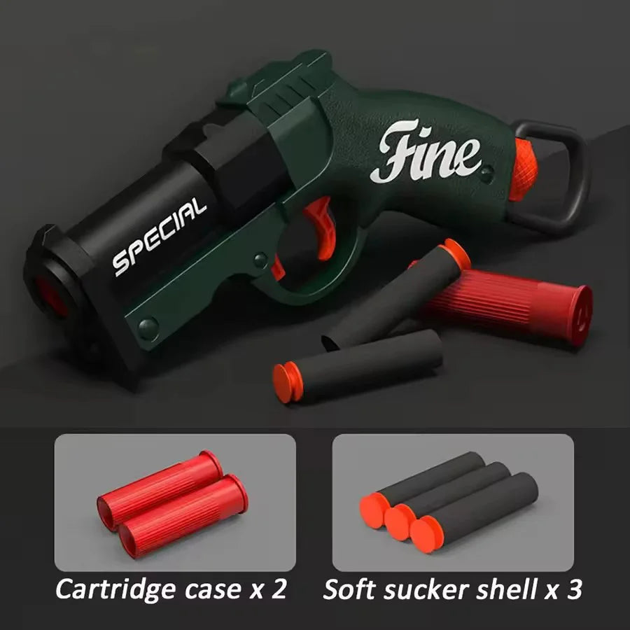 Mini Shell-Ejecting Toy Rifle with Soft Bullets