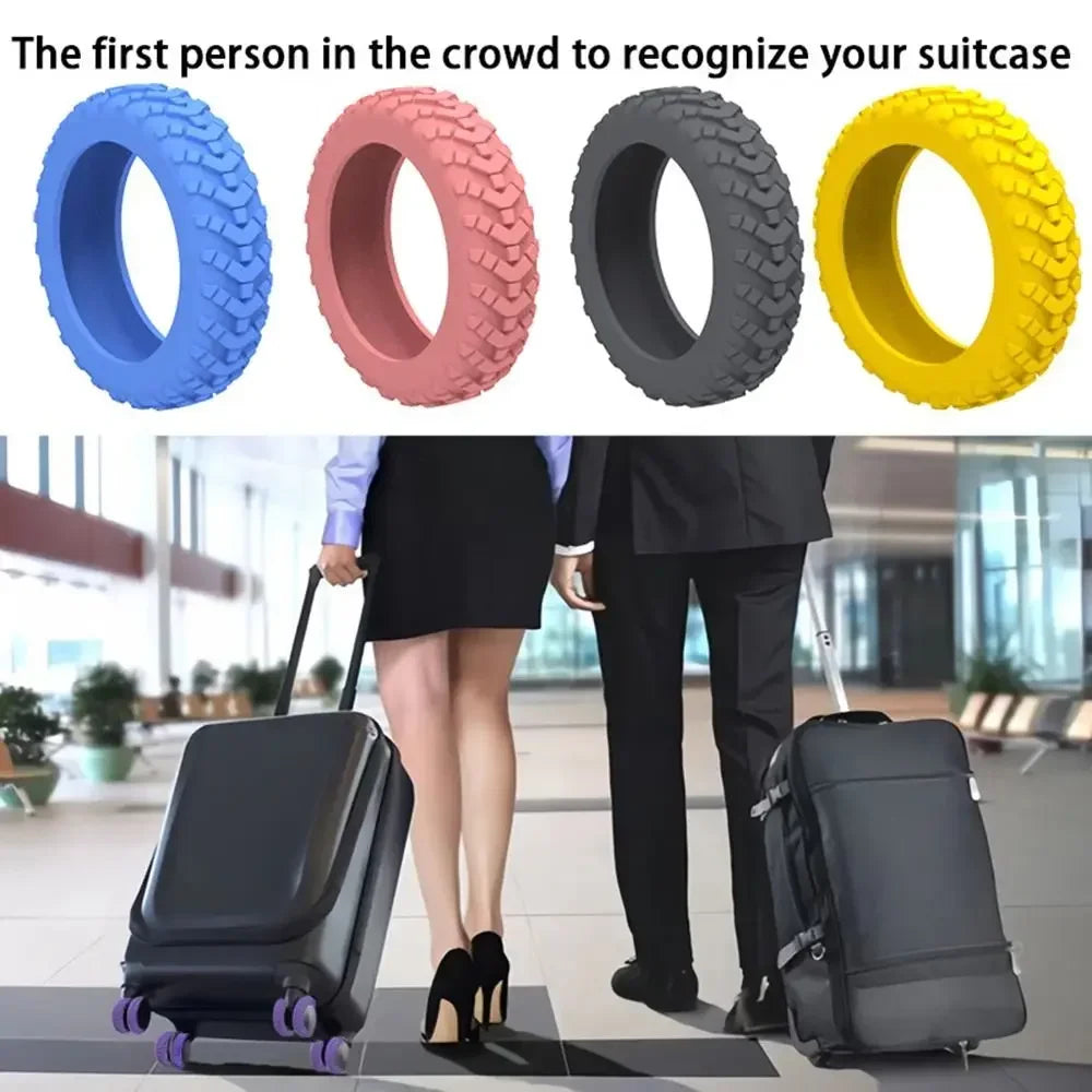 Silicone Luggage Wheel Protector Covers – Set of 8