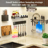 A set of flexible silicone resin casting molds hanging on a kitchen wall