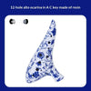 Ceramic 6-Hole Ocarina Pendant for Beginners