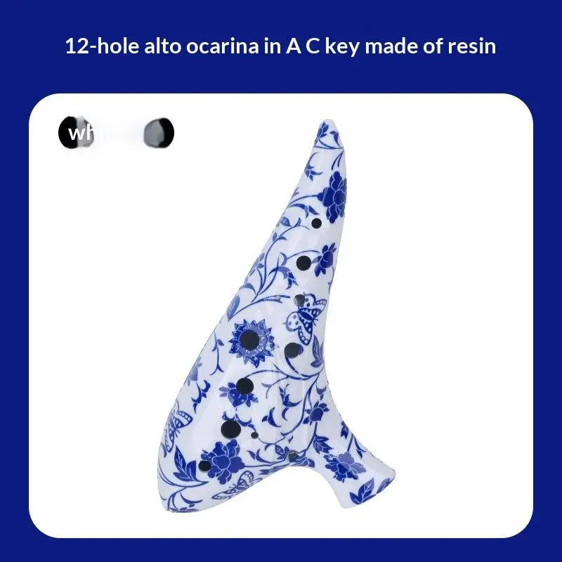 Ceramic 6-Hole Ocarina Pendant for Beginners