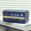 A blue miniature industrial iron storage box labeled Kangal-Iwa with a yellow stripe and SEINO branding.