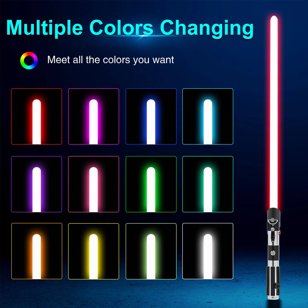 Darth Vader Neo Pixel Lightsaber with Metal Hilt