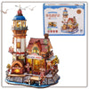 Wooden Island Pizza Shop DIY Assembly Model Kit