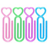 A set of heart-shaped canvas clips in pink, green, purple, and blue for diamond painting or cross stitch.