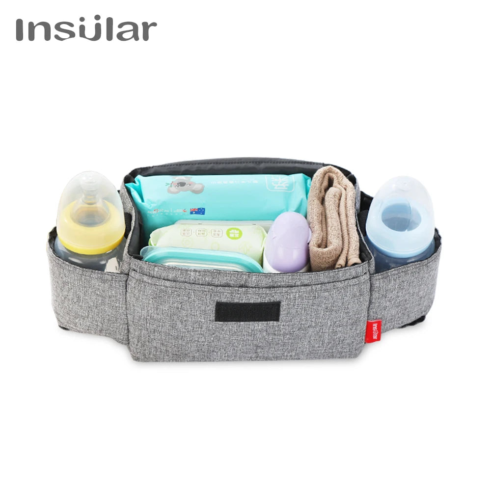 Insulated Diaper Bag with Thermal Bottle Pouch