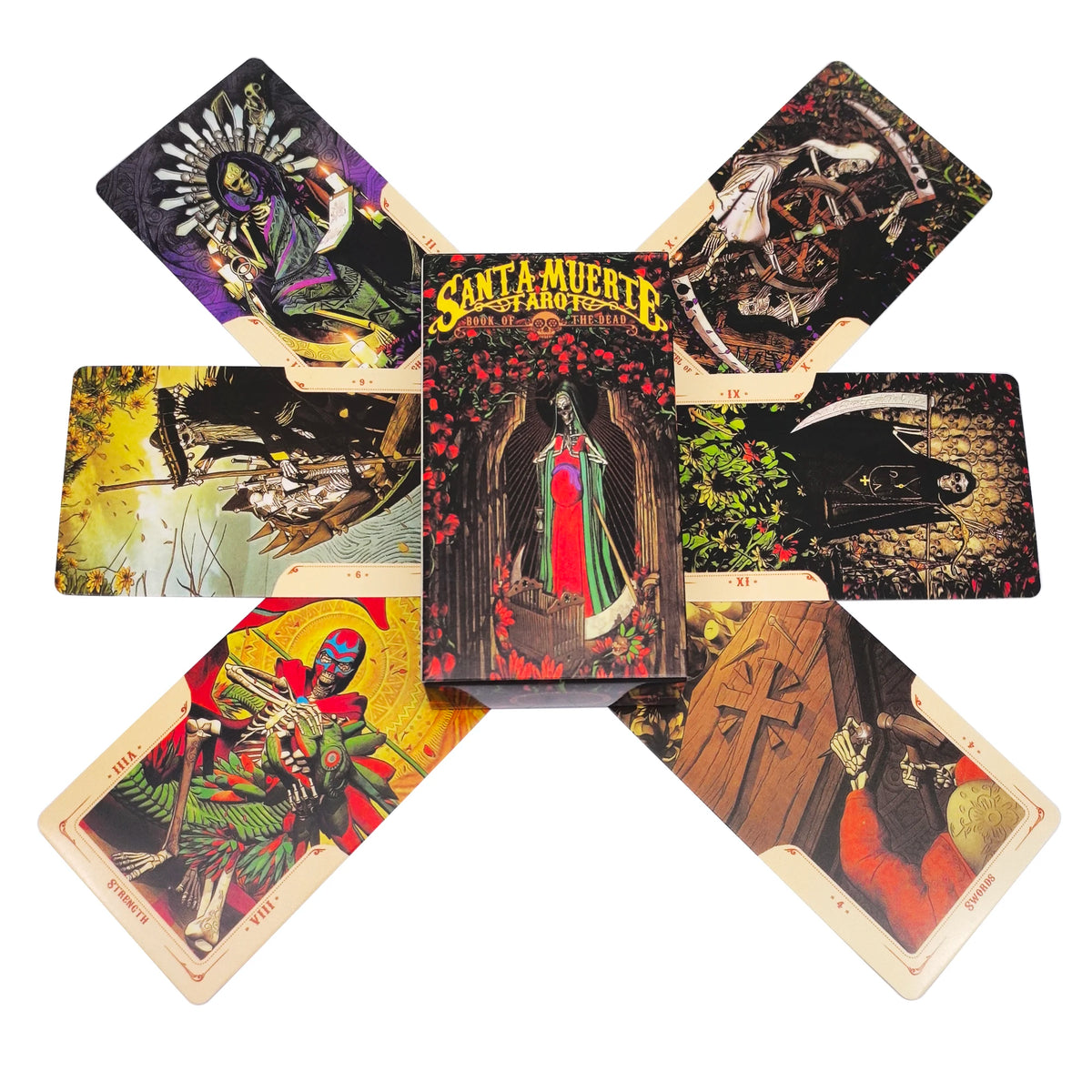 Santa Muerte Tarot Card Deck for Divination and Reflection
