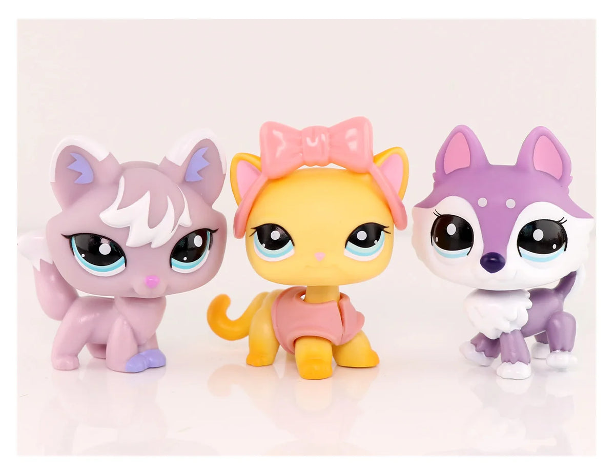 Realistic Mini Animal Figurine Set - Dogs, Cats & Fox
