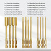 A collection of various brass hex and flat head screwdriver bits and nut drivers for RC vehicles.