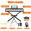 61-Key Portable Keyboard Piano with Stand, Bench, Headphones, and Pedal