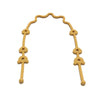 A silicone pacifier clip with an anti-drop chain, shaped like a wavy line.