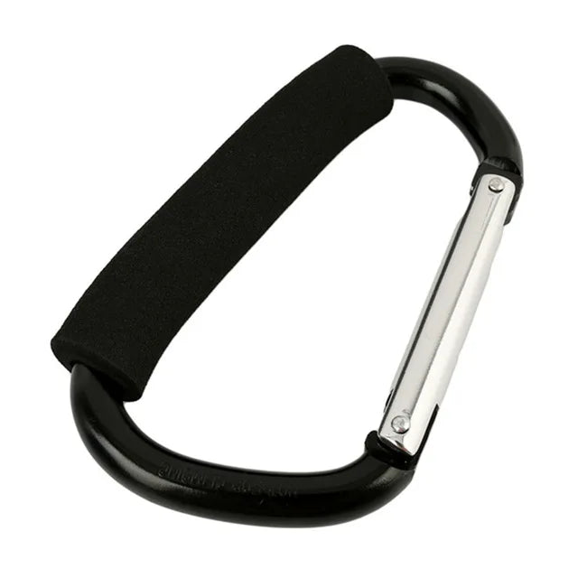 Heavy-Duty Aluminum Carabiner Stroller Hooks for Bags and Purses