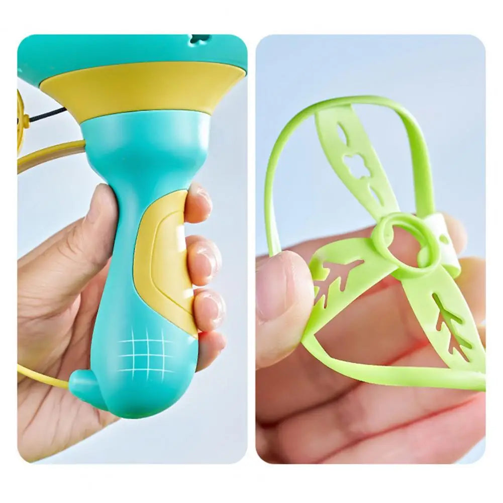 Pull-String Flying Saucer Launcher Toy for Kids
