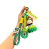 Crochet Badminton Keychain - Cute Knitted Sports Bag Charm