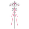 A silver and pink royal princess dress-up playset featuring a crown and wand.