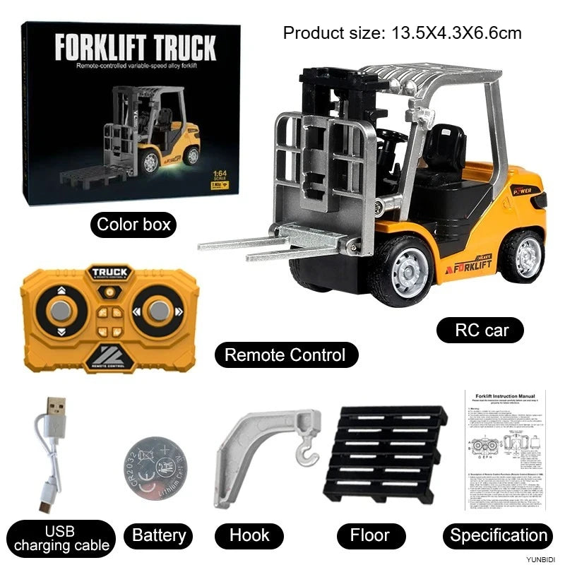 1:64 Scale Remote Control Engineering Vehicle with Lights and Sounds
