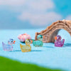 Colorful Resin Duck Figurine Set for Garden & Aquarium Decor