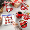 DIY Christmas Diamond-Painted Wooden Coasters (Set of 8)