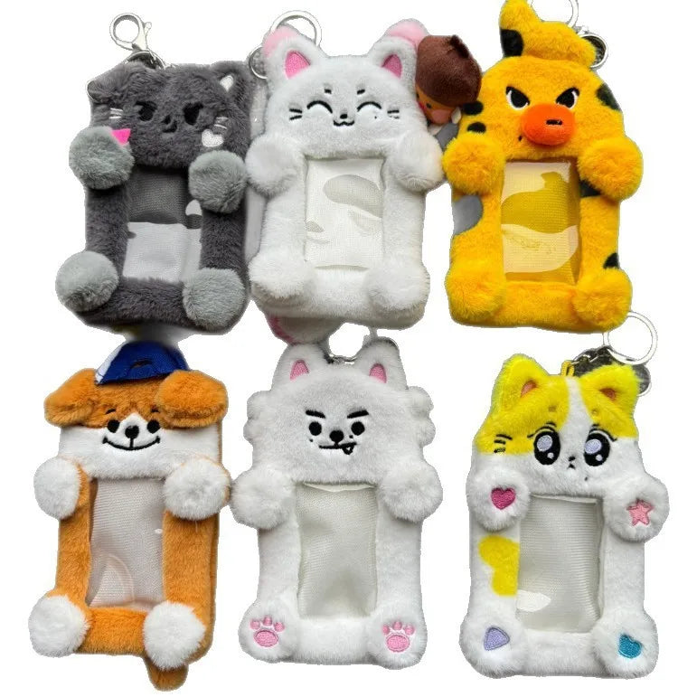 Kawaii Animal Plush Pendant Keychains (Set of 6)