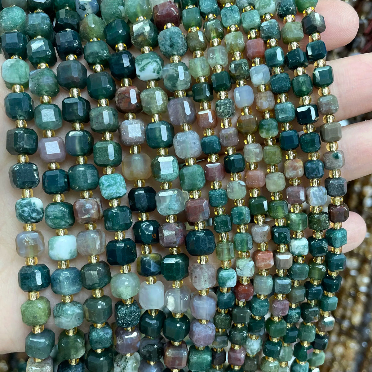 Natural Stone Faceted Beads for Jewelry Making