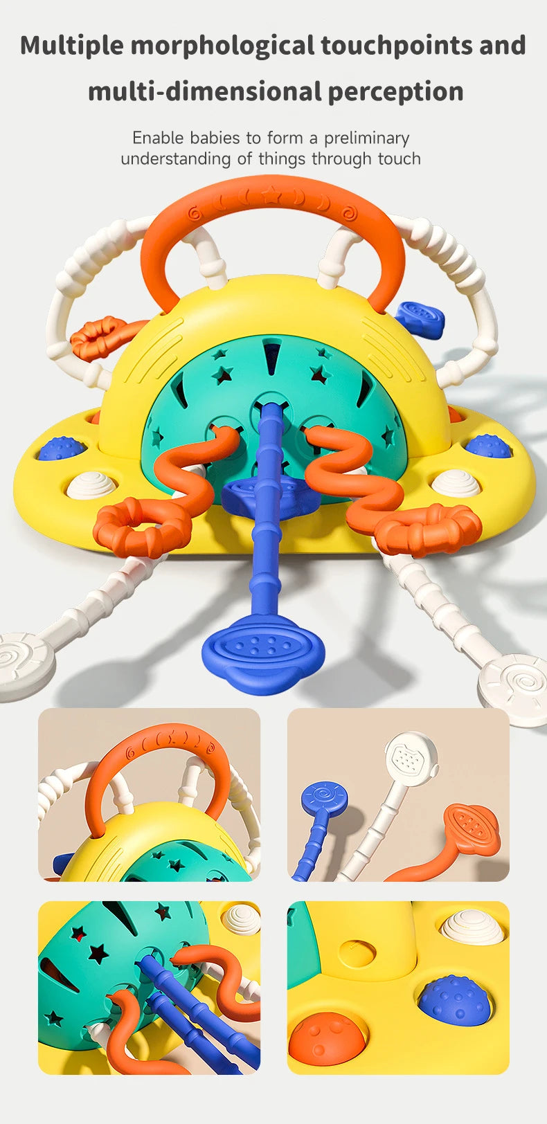 Montessori Pull String Sensory Toy for Babies and Toddlers
