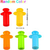 A set of 12 play dough tools including extruders, cutters, and rollers in various bright colors like red, yellow, orange, gre