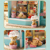 Wooden Dollhouse Kit with Furniture and Lighting
