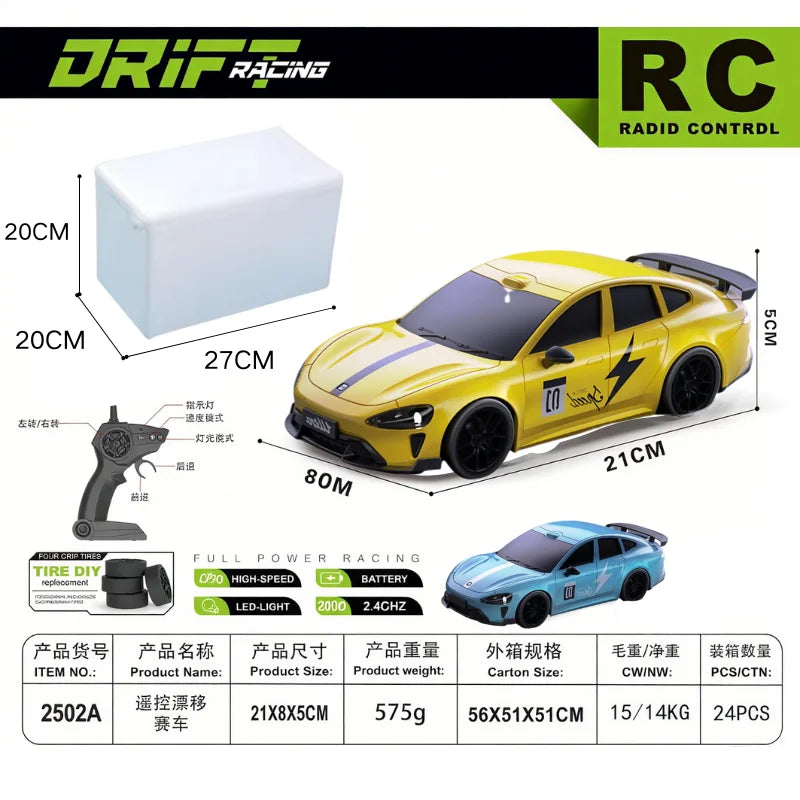 1:24 Scale RC Drift Car – High-Speed Remote Control Sports Car