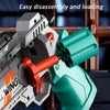A disassembled foam bullet toy pistol with orange and teal components shown for easy disassembly and loading.