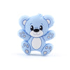 Light blue silicone cartoon bear beads used for jewelry making