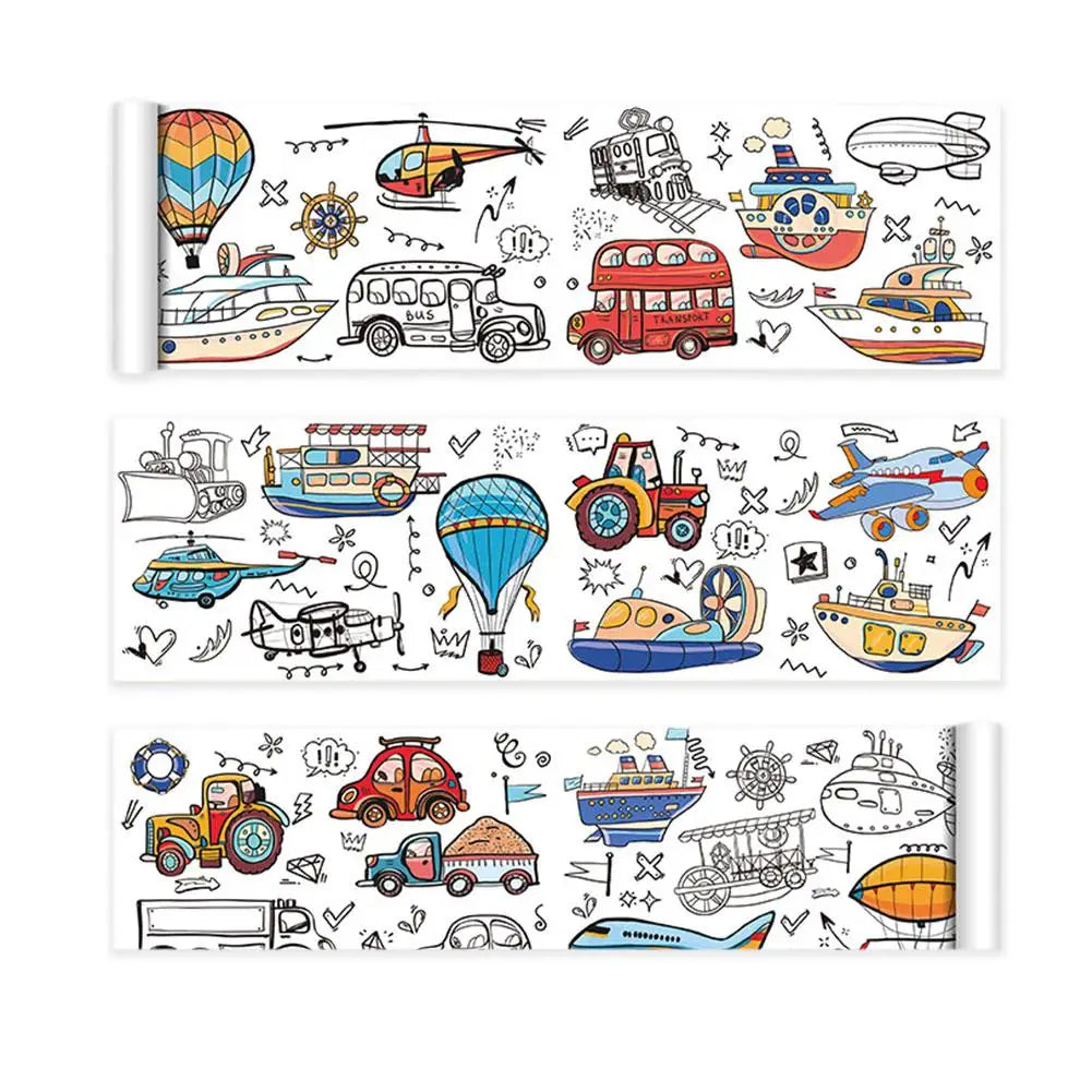 Kids' Creative Drawing Scroll with Fun Themes