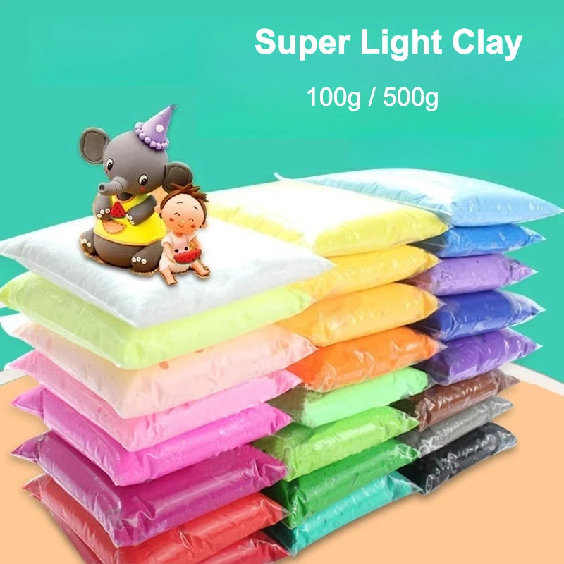 Air-Dry Modeling Clay Set for Kids: 24 Colors of Soft, Non-Toxic Craft Clay
