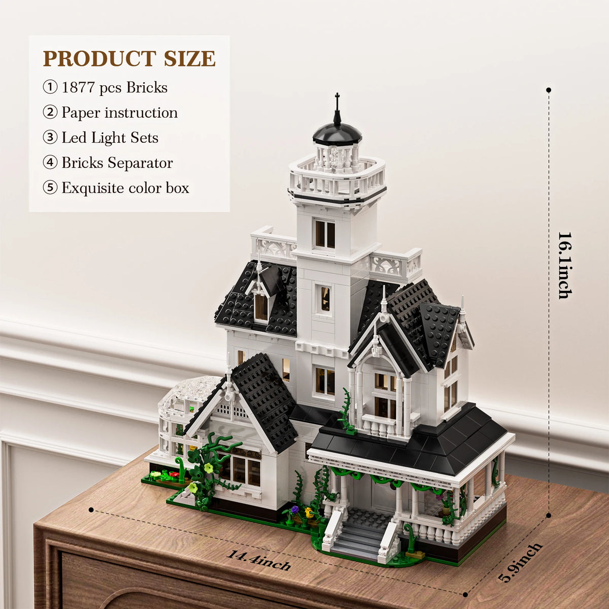 Victorian House Building Block Set (1,877 Pieces)